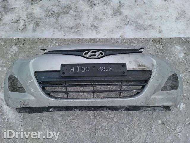 Бампер передний Hyundai i20 1 2012г.  - Фото 1
