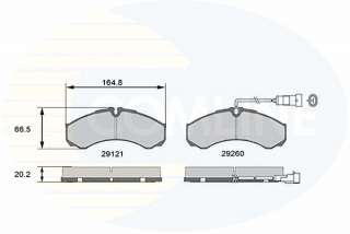 cbp16031 comline Тормозные колодки комплект Iveco Daily 1 Арт 73675854, вид 1