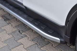Накладка на порог алюминиевые подножки NewStarGrey Renault Sandero Stepway 2003г.  - Фото 4