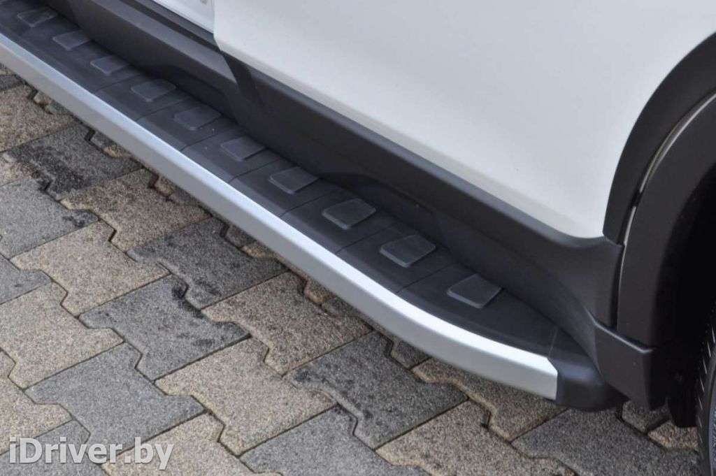 Защитные дуги алюминиевые подножки NewStarGrey Renault Kaptur 2003г.   - Фото 4