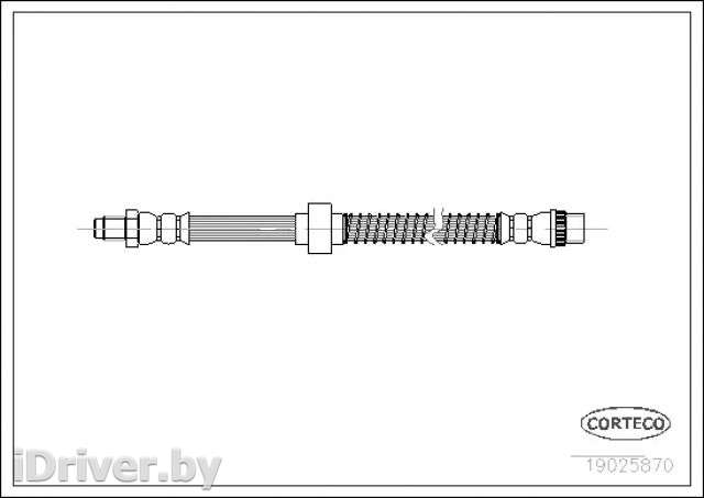 Шланг тормозной Citroen C2 2000г. 19025870 corteco - Фото 1
