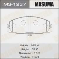 ms1237 masuma Тормозные колодки комплект к Toyota Dyna Арт 72230753