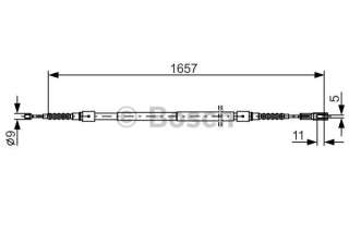 1987477881 bosch Трос ручника к Audi A8 D2 (S8) Арт 72172348