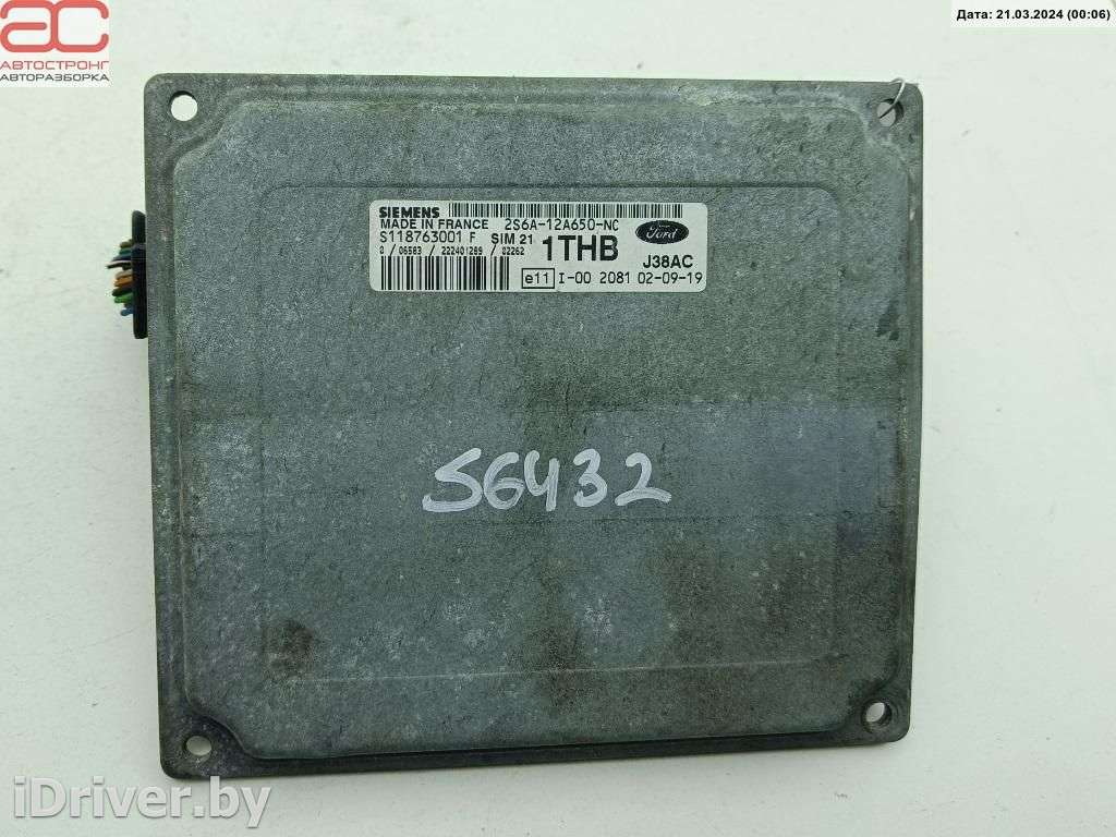 Блок управления двигателем Ford Fiesta 5 2003г. 4S6112A650KB  - Фото 1