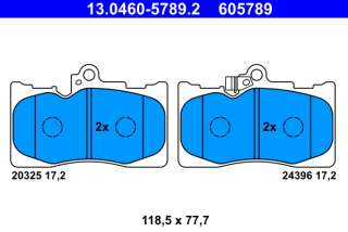 13046057892 ate Тормозные колодки комплект к Lexus GS 3 Арт 72210999