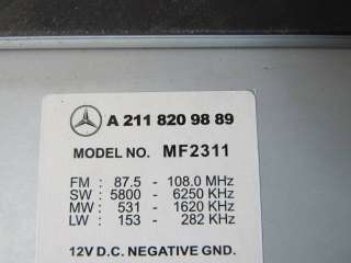 Магнитола Mercedes E W211 2003г. A2118209889 - Фото 4