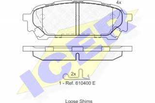 181737 icer Тормозные колодки комплект к Subaru WRX Арт 73663930