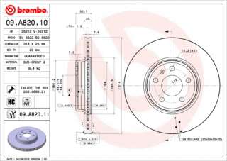09a82011 brembo Диск тормозной передний к Audi A5 (S5,RS5) 1 Арт 72166099