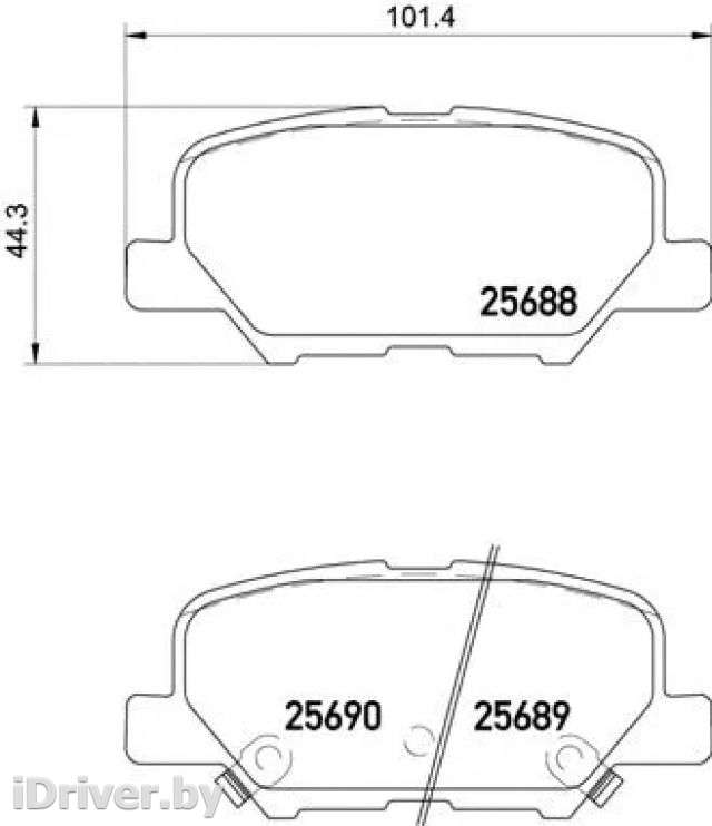 Тормозные колодки задние Mazda 6 3 2012г. p61111 brembo - Фото 1