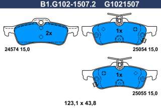b1g10215072 galfer Тормозные колодки комплект к Toyota Yaris 2 Арт 73674115