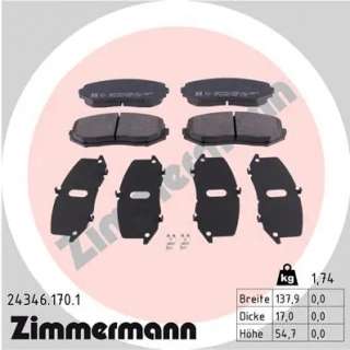 243461701 zimmermann Тормозные колодки комплект к Suzuki Grand Vitara JT Арт 73667892