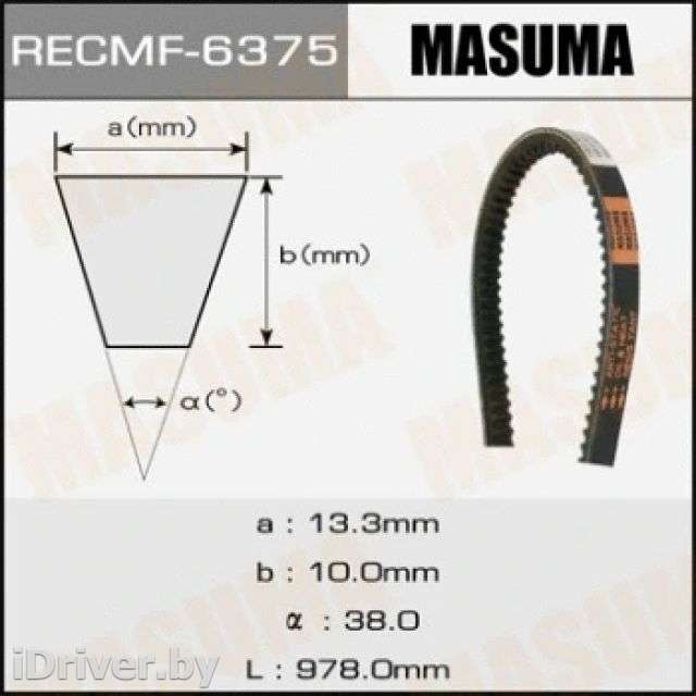 Ремень клиновой Nissan Primera 11 2000г. 6375 masuma - Фото 1