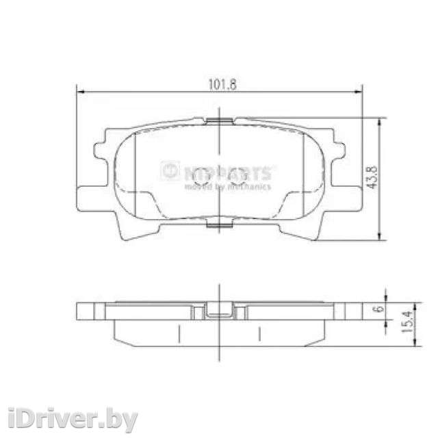 Тормозные колодки комплект Toyota Camry XV30 2000г. j3612031 nipparts - Фото 1