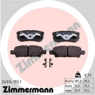240141551 zimmermann Тормозные колодки задние к Mitsubishi Outlander 1 Арт 72174901