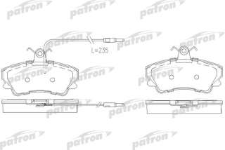 pbp880 patron Тормозные колодки комплект к Renault Espace 2 Арт 73661788