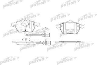 pbp590 patron Тормозные колодки комплект к Audi 100 C4 Арт 73663367