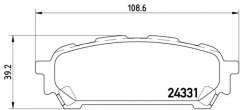 p78014 brembo Тормозные колодки комплект к Subaru Impreza 2 Арт 72200915