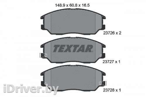 Тормозные колодки комплект Hyundai XG 2000г. 2372601 textar - Фото 1
