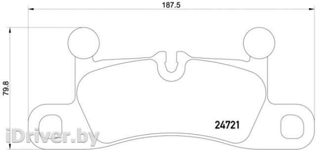 Тормозные колодки комплект Porsche Cayenne 958 2000г. p65027 brembo - Фото 1