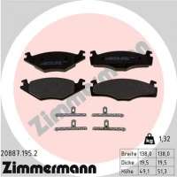 208871952 zimmermann Тормозные колодки комплект к Seat Inca Арт 73667400