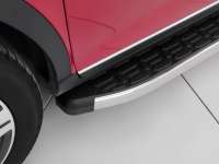 Защита штатного порога боковые алюминиевые подножки EvoCHROME Honda CR-V 5 2019г.  - Фото 3
