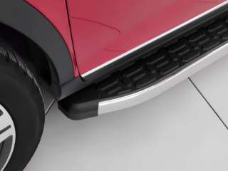 Защита штатного порога боковые алюминиевые подножки EvoCHROME Volkswagen Transporter T4 restailing 2019г.  - Фото 3