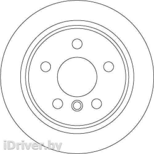 Диск тормозной задний MINI Cooper F56,F55 2013г. df6795 trw - Фото 1