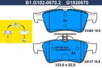 b1g10206702 galfer Тормозные колодки комплект к Ford Focus 1 Арт 73676129