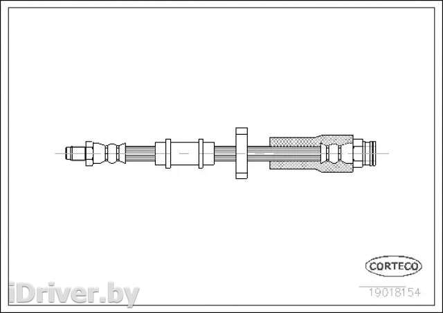 Шланг тормозной Citroen C25 2000г. 19018154 corteco - Фото 1