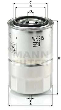 wk815x mann Фильтр топливный к Kia Pregio Арт 73706675