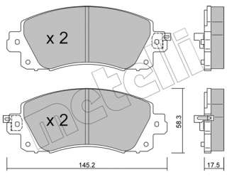 2211610 metelli Тормозные колодки комплект к Subaru XV 2 Арт 73667484