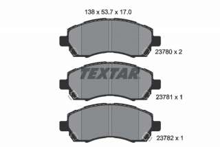 2378001 textar Тормозные колодки комплект к Subaru Legacy 2 Арт 73670779