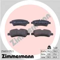 256031751 zimmermann Тормозные колодки комплект к Ford Transit Custom Арт 73668057
