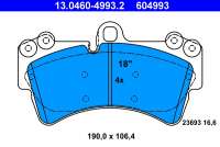 13046049932 ate Тормозные колодки комплект к Audi Q7 4L Арт 73669178