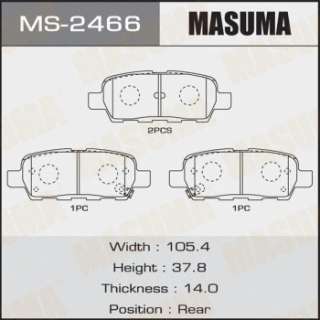 ms2466 masuma Тормозные колодки задние к Nissan Murano Z50 Арт 72230825