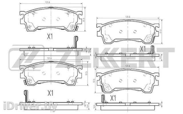 Тормозные колодки комплект Mazda 6 2 2000г. bs2036 zekkert - Фото 1