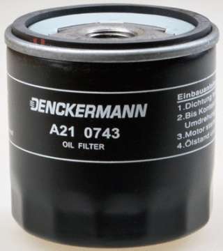 a210743 denckermann Фильтр масляный к Audi A3 8V Арт 73697917