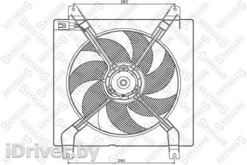 Вентилятор радиатора Daewoo Lacetti 2004г. 2999254sx stellox - Фото 1