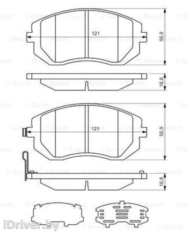 Тормозные колодки комплект Subaru BRZ 2000г. 0986494315 bosch - Фото 1