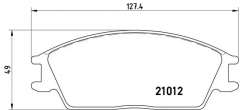p30001 brembo Тормозные колодки комплект к Hyundai Excel Арт 73671420