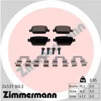 245371602 zimmermann Тормозные колодки задние к Ford Galaxy 2 Арт 72175073