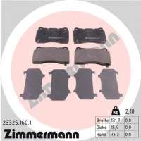 233251601 zimmermann Тормозные колодки комплект к Opel Insignia 1 Арт 73671761