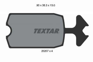 2020709 textar Тормозные колодки комплект Citroen 2CV Арт 73670436