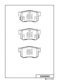 d5056mh mk-kashiyama Тормозные колодки комплект к Honda Legend 1 Арт 72195743
