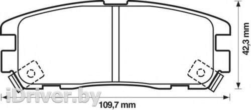 Тормозные колодки комплект Opel Monterey 2000г. 572221b bendix - Фото 1