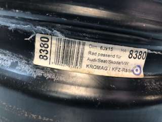 Штампованные диски R15 5x100 ET38 к Audi A3 8L KBA437371J0601027H1J0601027 - Фото 5