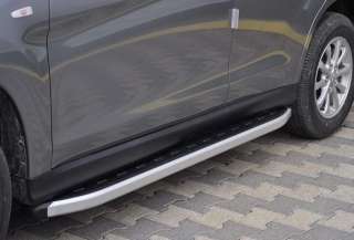 Порог левый алюминиевые подножки NewStarGrey Chrysler Voyager 4 2003г.  - Фото 5