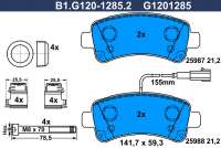 b1g12012852 galfer Тормозные колодки комплект к Peugeot Boxer 3 Арт 73668526