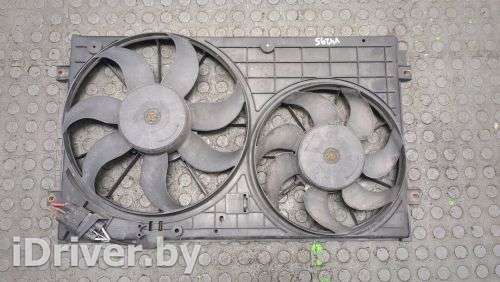 Вентилятор радиатора Volkswagen Touran 1 2004г.  - Фото 1