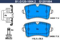 b1g12010042 galfer Тормозные колодки комплект к Audi A4 B7 Арт 73676212